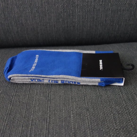 Diesel Only the Brave Royal Blue Made in Italy Socks Size L *New with Tags* - Picture 9 of 12